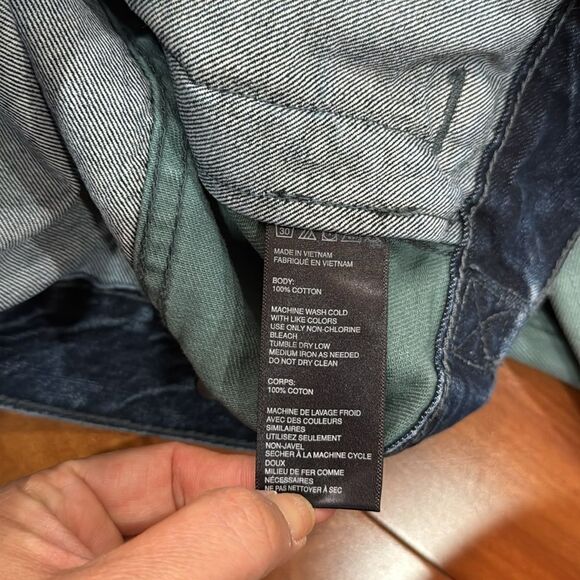 NWOT Urban Outfitters BDG Mens Color Block Denim Trucker Jacket Multicolor Sz M - Picture 9 of 12